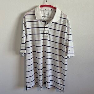 Bobby Jones Men’s White Striped Golf Polo Size‎ 2XL